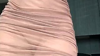 Busty curly brunette with big boobs fucks on couch