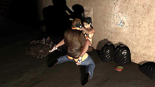 Professional Girl Rides Dick on the Street