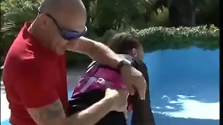 Hardcore fuck by pool: Blowjob, Missonary  Babe Porn