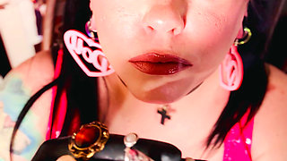 18 Rings & Latex Gloves! Miss Tina Snua Smoking 2 Cork Cigarettes For Her Glove Fan! - Smoker OMI OME Snap Inhales Drifting