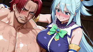 Shanks (op) X Aqua (konosuba)