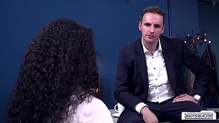 Pornfighter Long John's Wild Office Party Ignites Heat