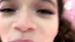 teen brunette masturbation and sucking pov
