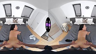 Alyssa Bounty's sultry scene with a massive cock in doggy style