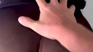 Hot Nylon Blonde Gets Fucked Until He Cums Twice