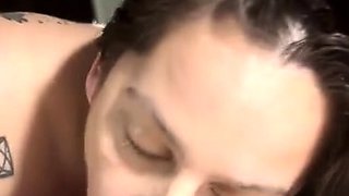 Shaved pussy MILF blowjob and fucking POV