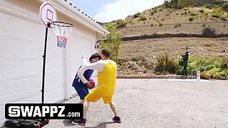 Swappz - mvp stepmothers beat their stepsons in basketball and then beat their penises