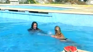 Busty German Sluts Having Fun at A Pool