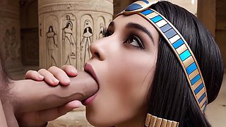 The last dream of a marionette in ancient Egypt. Lovemaking with Cleopatra.