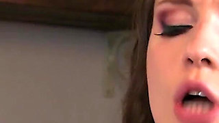 Hot and chic Nataly Von fucked in the kitchen