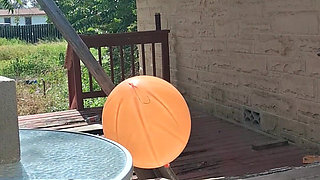 Big Beauty Nurse Vicki Has a Request to Blow up a Huge Balloon