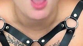 Russian Blonde Slut in Harness Fucks in All Positions to Satisfy Her Client