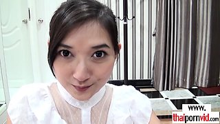 Farang fucking a Thai teenagers hairy slit