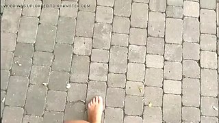 Step Mommy Adrian Horny Mature MILF Outdoor Pool Solo Masturbation Big Tits Sexy Ass Legs