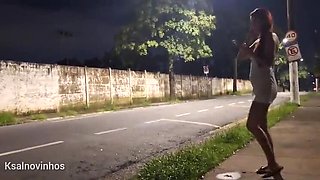 Public Bus Stop Blowjob With Risky Masturbation Next To Stranger - Amateur Latina Fanny Squirting