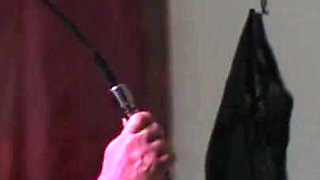 Humiliating whipping and dick sucking