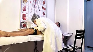 Nurse Exam Turns Naughty When Patient Gets Hard - Jennifer Pimenta Uncensored Medical Fetish