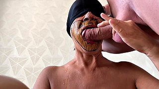 Milf Mom Takes Close-Up Blowjob from Her Son Before He Creampies Her Pussy in Steamy Family Fuck