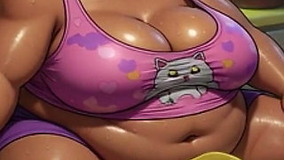 Very Pregnant BBW Smoking While Peeing - Big Belly & Dripping Pussy