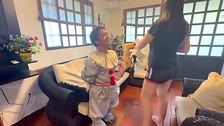 Julianaburning fucks mysterious cabin clown for hot milk - interracial blowjob & squirting orgasm