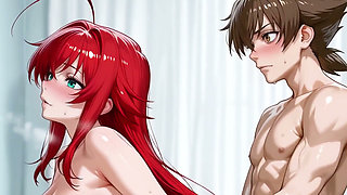 Akeno, Rias and Issei (ffm) Dxd