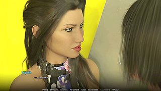 Animated adventures of a sexy teacher with big natural tits finishing the job