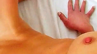 Step brother with big penis fucks horny skinny teen during massage