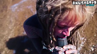 Outdoor Beach Pov Blowjob Sloppy By The Waves - Lily Lu