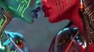 Beautiful Aliens Kiss on Nice Music, Ai Animation