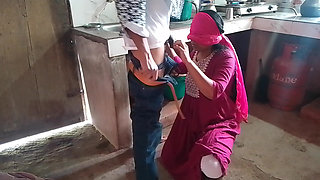 Indian Housewife Enjoys Taking Her Husband's Penis in Her Mouth