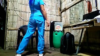 A Patient Pleasures His Nurse at Home with His Massive Cock. Authentic Amateur Porn with a Sexy Nurse.