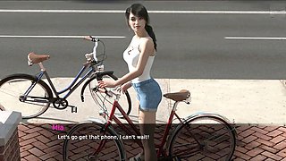 Animated adult fun with big natural tits and curvy booty