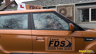 Fake Driving School - Big Tit Hot Brunette Jasmine Jae Flashes Max in a Car & Pulls Him for Doggystyle Sex