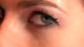 Brunette Cutie Strips and Crawls Into a Room Full of Men Horny for Face Fucking