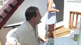 Dark haired teen gets her cunt licked and ass fucked