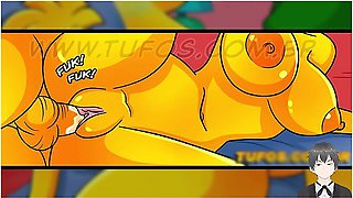 [eng Sub] The Simpsons: Ned Fucks Maggies Pussy Behind Homers Back - Car Toon And Marge Simpson