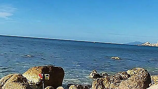 Strangers Caught My Wife Touching and Fucking My Big Cock on a Public Nude Beach - Real Amateur French - Misscreamy