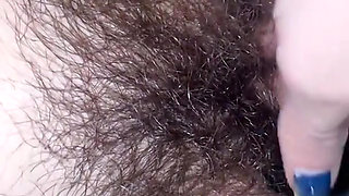 Hairy pussy closeup