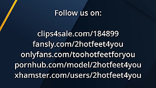 Oily Cervin white stockings footjob drains 3x cumshots from this little cock