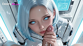 Watch the Ultimate Android Seduction Blue Hair, White Light, Zero Regret AI Generated