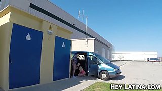 Jizz throat mexican carpark