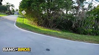 Bangbros - rei sky demonstrates her tits on the bus and gets nailed hard with her arse quivering from every thrust