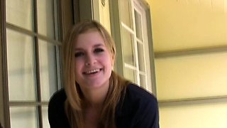 Tasty amateur blonde babe masturbating on web cam