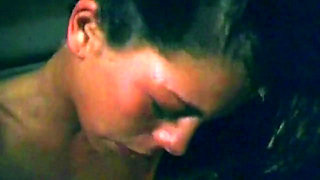 Brunette Fingers Herself Deep in Dark Car