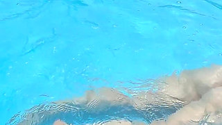 Breath Holding Underwater in Pool