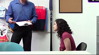 Busty teenager gets fucked by immense boner security