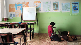 Desi Village College Couples Fucking in Classroom