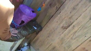 I went to the beach and caught this breezy crimson-passed pissing. She eyed me and couldn't fight back, she went down on me.