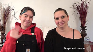 Desperate Amateurs casting hot babes getting their tight pussies pounded hard by big white cock