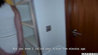 French Amateur Girl Secretly Fucked Hard by Sister's Boyfriend - Rough Doggy Style & Blowjob